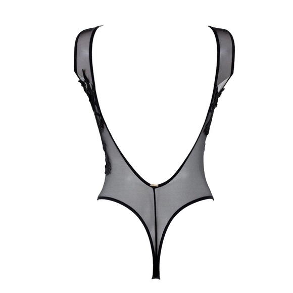 NWT - Bluebella Etienne Black Embroidered Mesh Bodysuit - Small - Picture 5 of 14